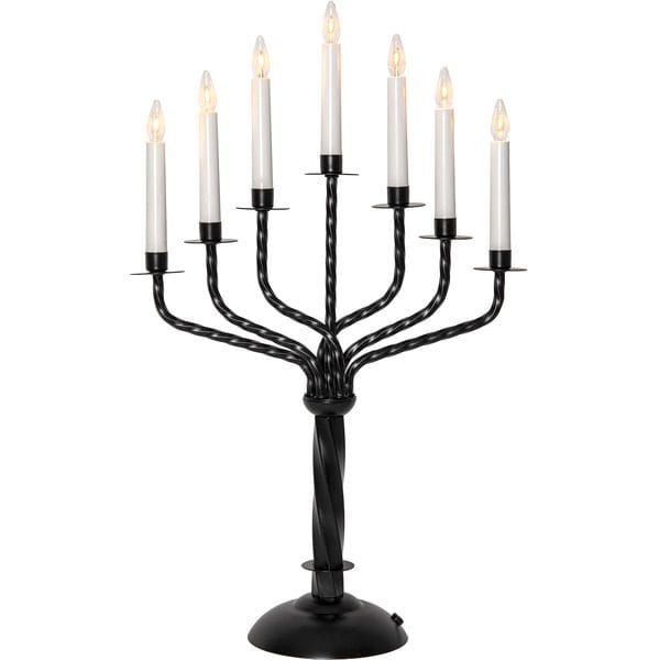 Bore Adventsljusstake 38 cm - Ljusstake i Metall för Advent, Svart