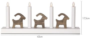 Bruse Julbockar 43 cm - Ljusstake i Trä - Vit - Inredning - Julpynt & helgdekoration - Julpynt & juldekoration