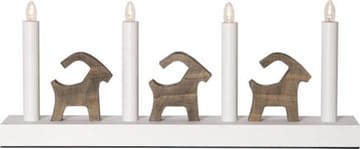 Bruse Ljusstake 43 cm - vit och brun - Inredning - Julpynt & helgdekoration - Julpynt & juldekoration