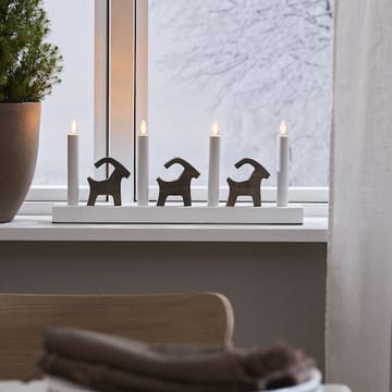 Bruse Ljusstake 43 cm - vit och brun - Inredning - Julpynt & helgdekoration - Julpynt & juldekoration