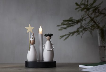 Christmas Joy Ljusstake 16 cm - vit - Inredning - Julpynt & helgdekoration - Julpynt & juldekoration
