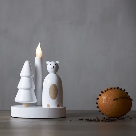 Christmas Joy Ljusstake 16 cm - vit - Inredning - Julpynt & helgdekoration - Julpynt & juldekoration