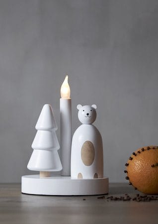 Christmas Joy Ljusstake 16 cm - vit - Inredning - Julpynt & helgdekoration - Julpynt & juldekoration
