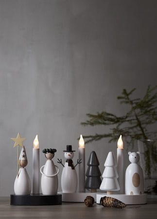 Christmas Joy Ljusstake 16 cm - vit - Inredning - Julpynt & helgdekoration - Julpynt & juldekoration