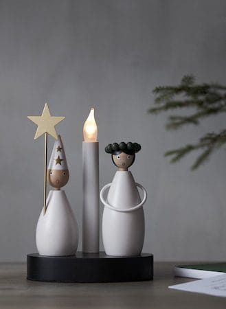 Christmas Joy Ljusstake 16 cm - vit - Inredning - Julpynt & helgdekoration - Julpynt & juldekoration