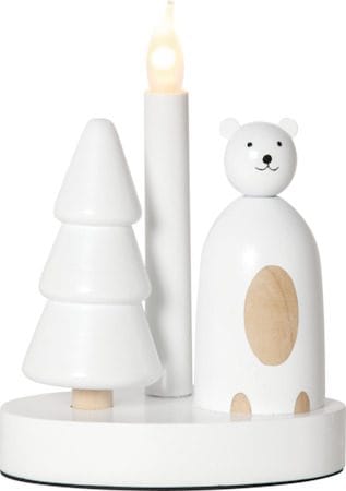 Christmas Joy Ljusstake 16 cm - vit - Inredning - Julpynt & helgdekoration - Julpynt & juldekoration