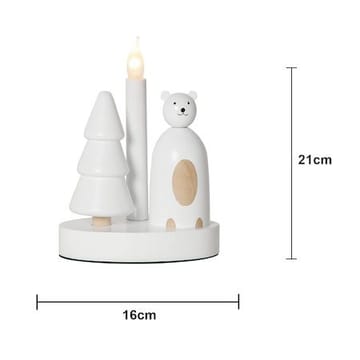 Christmas Joy Ljusstake 16 cm - vit - Inredning - Julpynt & helgdekoration - Julpynt & juldekoration