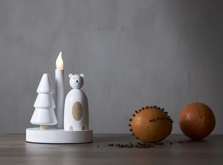 Christmas Joy Ljusstake 16 cm - vit - Inredning - Julpynt & helgdekoration - Julpynt & juldekoration