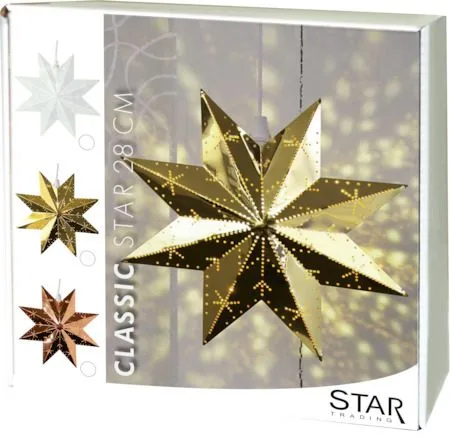 Classic Liten Adventsstjärna 28 cm – Jullampa i Metall, Mässing