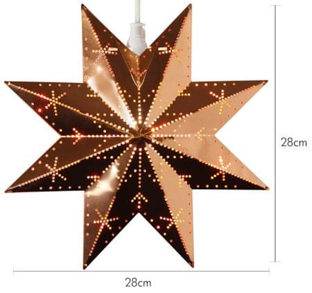 Classic Liten Adventsstjärna 28 cm - Jullampa i Metall - Koppar - Inredning - Julpynt & helgdekoration - Julpynt & juldekoration