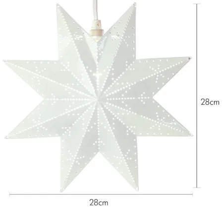 Classic Liten Adventsstjärna 28 cm - Jullampa i metall - Vit - Inredning - Julpynt & helgdekoration - Julpynt & juldekoration