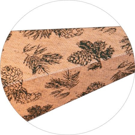 Cotton Adventsstjärna 60 cm – Jullampa i papper - Beige med grönt mönster - Inredning - Julpynt & helgdekoration - Julpynt & juldekoration