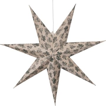Cotton Adventsstjärna 60 cm – Jullampa i papper - Beige med grönt mönster - Inredning - Julpynt & helgdekoration - Julpynt & juldekoration
