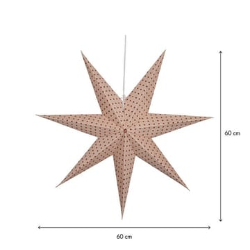 Cotton Adventsstjärna 60 cm - Jullampa i papper - Beige med röda prickar - Inredning - Julpynt & helgdekoration - Julpynt & juldekoration