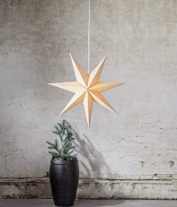 Cotton Adventsstjärna 60 cm - Jullampa i papper - Beige med röda prickar - Inredning - Julpynt & helgdekoration - Julpynt & juldekoration