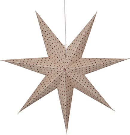 Cotton Pappersstjärna 60 cm - beige med röda prickar - Inredning - Julpynt & helgdekoration - Julpynt & juldekoration