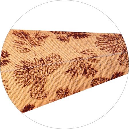 Cotton Pappersstjärna 60 cm - beige med rött kotte- och granbarrsmönster - Inredning - Julpynt & helgdekoration - Julpynt & juldekoration