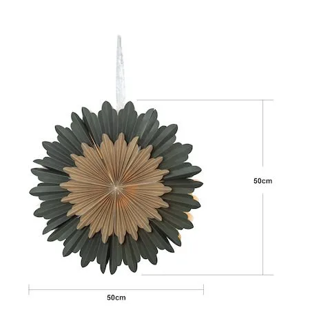 Crystal Pappersstjärna 50 cm - grön/guld - Inredning - Julpynt & helgdekoration - Julpynt & juldekoration