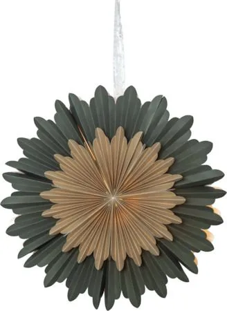 Crystal Pappersstjärna 50 cm, grön/guld