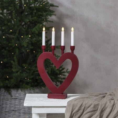 Dala Ljusstake 27 cm - röd - Inredning - Julpynt & helgdekoration - Julpynt & juldekoration