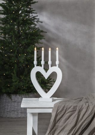 Dala Ljusstake 27 cm - vit - Inredning - Julpynt & helgdekoration - Julpynt & juldekoration