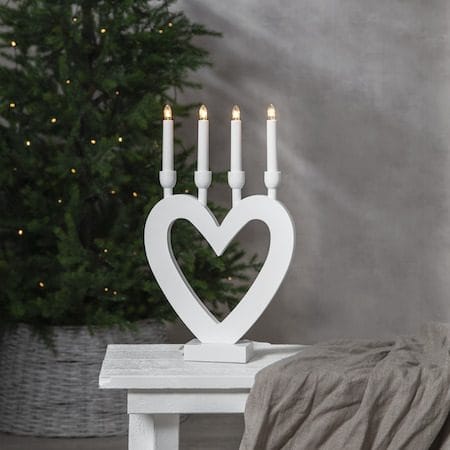 Dala Ljusstake 27 cm - vit - Inredning - Julpynt & helgdekoration - Julpynt & juldekoration
