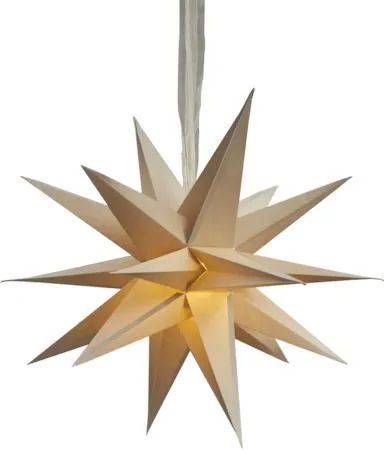 December Pappersstjärna 55 cm, beige