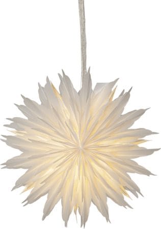Dis Pappersstjärna 40 cm - Hängande jullampa, Vit