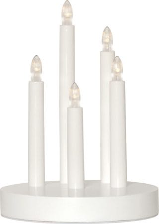 Doris 17.5 cm - Rund Ljusstake i Metall, Vit
