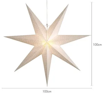 Dot Stor adventsstjärna 100 cm - Jullampa i papper - Vit - Inredning - Julpynt & helgdekoration - Julpynt & juldekoration
