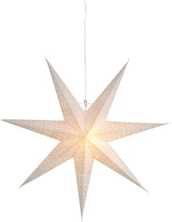 Dot Stor Adventsstjärna 70 cm - Jullampa i Papper, Vit