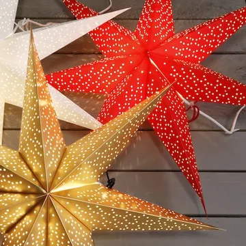 Dot Stor Adventsstjärna 70 cm - Jullampa i papper - Röd - Inredning - Julpynt & helgdekoration - Julpynt & juldekoration