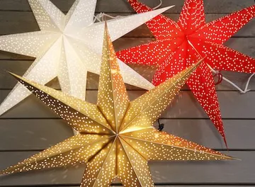 Dot Stor Adventsstjärna 70 cm - Jullampa i Papper - Vit - Inredning - Julpynt & helgdekoration - Julpynt & juldekoration