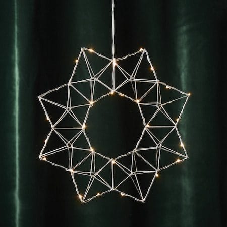 Edge Krans med Belysning 40 cm – Jullampa i metall - Krom - Inredning - Julpynt & helgdekoration - Julpynt & juldekoration