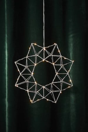 Edge Krans med Belysning 40 cm – Jullampa i metall - Krom - Inredning - Julpynt & helgdekoration - Julpynt & juldekoration