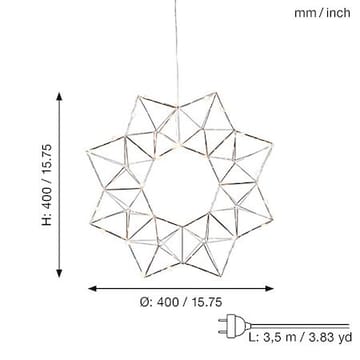 Edge Krans med Belysning 40 cm – Jullampa i metall - Krom - Inredning - Julpynt & helgdekoration - Julpynt & juldekoration