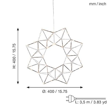 Edge Krans med Belysning 40 cm – Jullampa i metall - Krom - Inredning - Julpynt & helgdekoration - Julpynt & juldekoration