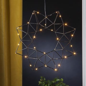 Edge Krans med Belysning 40 cm – Jullampa i metall - Svart - Inredning - Julpynt & helgdekoration - Julpynt & juldekoration