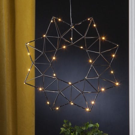 Edge Krans med Belysning 40 cm – Jullampa i metall - Svart - Inredning - Julpynt & helgdekoration - Julpynt & juldekoration
