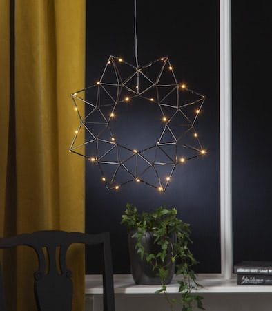 Edge Krans med Belysning 40 cm – Jullampa i metall - Svart - Inredning - Julpynt & helgdekoration - Julpynt & juldekoration