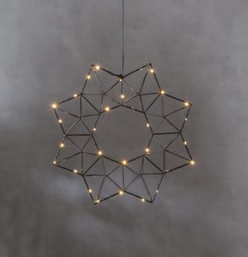 Edge Krans med Belysning 40 cm – Jullampa i metall - Svart - Inredning - Julpynt & helgdekoration - Julpynt & juldekoration