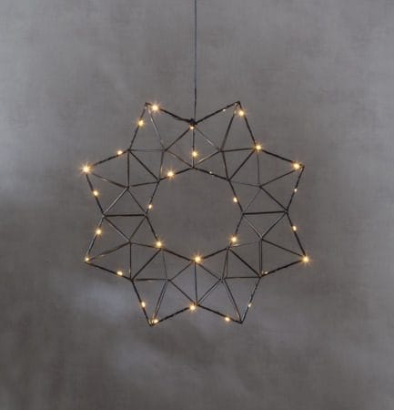 Edge Krans med Belysning 40 cm – Jullampa i metall - Svart - Inredning - Julpynt & helgdekoration - Julpynt & juldekoration