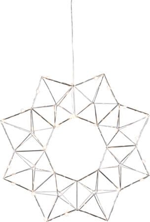Edge Krans med belysning 40 cm - krom - Inredning - Julpynt & helgdekoration - Julpynt & juldekoration