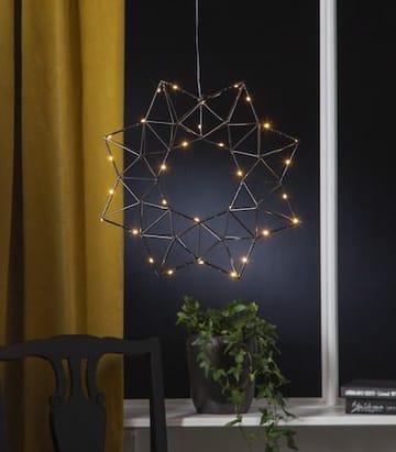Edge Krans med belysning 40 cm - svart - Inredning - Julpynt & helgdekoration - Julpynt & juldekoration