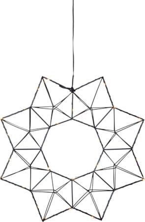 Edge Krans med belysning 40 cm - svart - Inredning - Julpynt & helgdekoration - Julpynt & juldekoration
