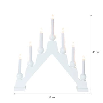 Emma Adventsljusstake 45 cm - Elljusstake i Trä för Fönster - Vit - Inredning - Julpynt & helgdekoration - Julpynt & juldekoration