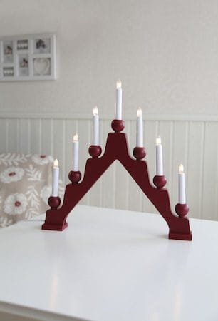 Emma Ljusstake 45 cm - röd - Inredning - Julpynt & helgdekoration - Julpynt & juldekoration