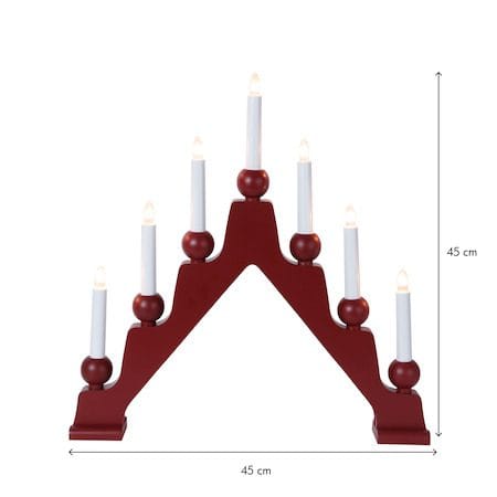 Emma Ljusstake 45 cm - röd - Inredning - Julpynt & helgdekoration - Julpynt & juldekoration
