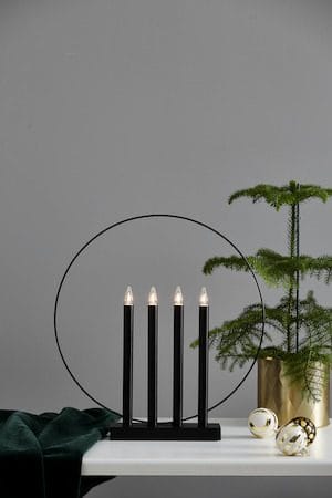 Glory Adventsljusstake 42 cm - Ljusstake i Metall - Svart - Inredning - Julpynt & helgdekoration - Julpynt & juldekoration