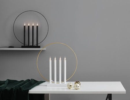 Glory Adventsljusstake 42 cm - Ljusstake i Metall - Vit - Inredning - Julpynt & helgdekoration - Julpynt & juldekoration